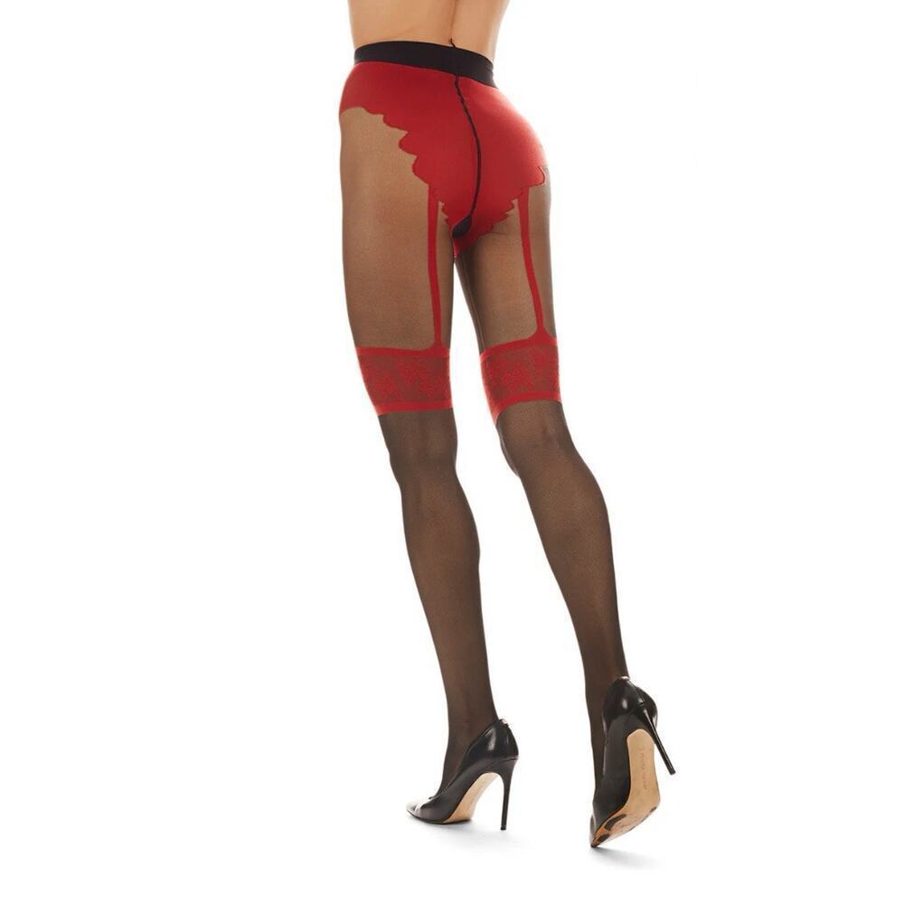 🦋B2G1🦋MeMOÍ LoveMoi Fantasy Knit In Cheeky Brief Garter Sheer Pantyhose | Lov300